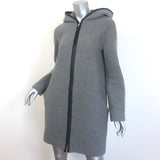 J.Crew Stadium Cloth Colorblock Hooded Coat Gray Wool-Blend Size 4