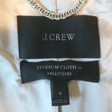 J.Crew Stadium Cloth Colorblock Hooded Coat Gray Wool-Blend Size 4