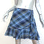 Veronica Beard Parris Ruffled Mini Skirt Blue Plaid Size 10