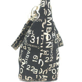 Chanel 2002 31 Rue Cambon Beach Tote Black Printed Canvas Large Shoulder Bag