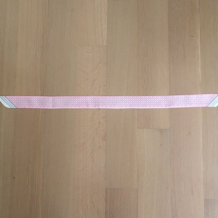 Hermes Grand Tralala Silk Twilly Pink Polka Dot &amp; Cream Belt Print NEW