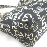 Chanel 2002 31 Rue Cambon Beach Tote Black Printed Canvas Large Shoulder Bag