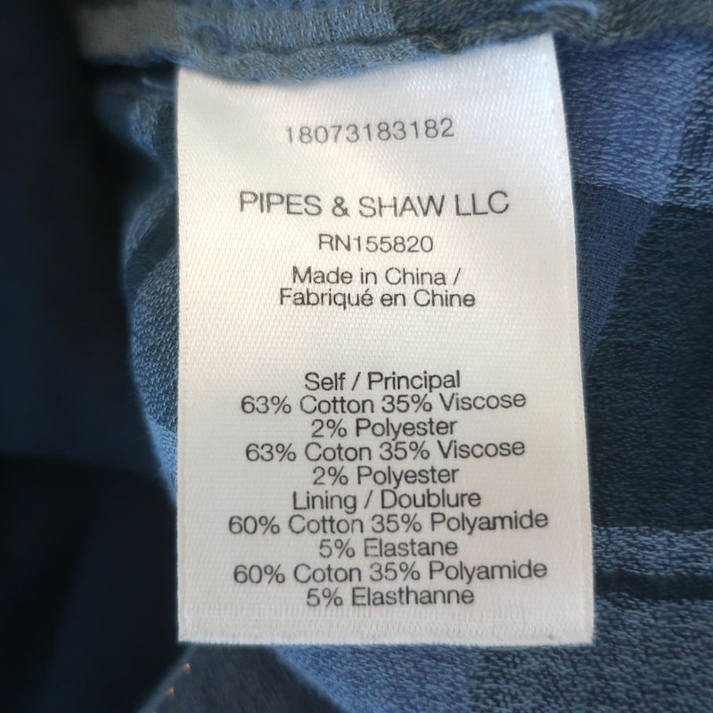 Veronica Beard Parris Ruffled Mini Skirt Blue Plaid Size 10