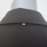 Sportmax Short Sleeve Safari Shirt Dark Brown Stretch Jersey Size Medium