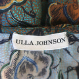 Ulla Johnson Caris Puff Sleeve Mini Dress Spruce Floral Ruffled Cotton Size 2