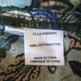 Ulla Johnson Caris Puff Sleeve Mini Dress Spruce Floral Ruffled Cotton Size 2