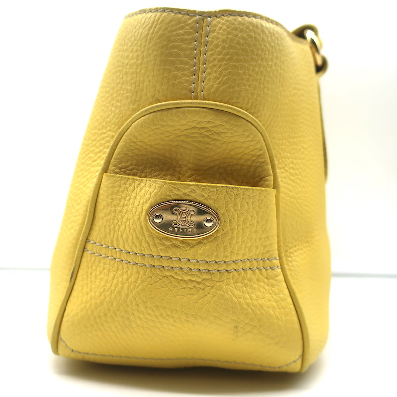 Celine Boogie Bag Yellow Grained Leather