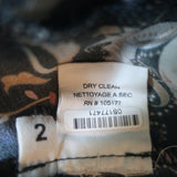 Ulla Johnson Tassel Top Posy Black Printed Silk Size 2 Sleeveless Blouse