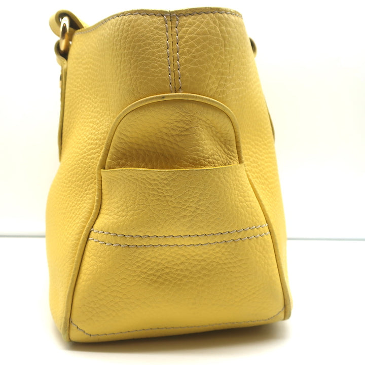 Celine Boogie Bag Yellow Grained Leather