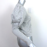 Ulla Johnson Puff Sleeve Sweatshirt Philo Heather Gray Cotton Size Small