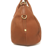 Prada Vitello Daino Two-Way Tote Brown Leather Large Shoulder Bag