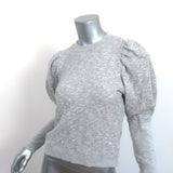 Ulla Johnson Puff Sleeve Sweatshirt Philo Heather Gray Cotton Size Small