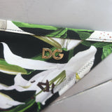 Dolce & Gabbana Lilium String Bikini Black Floral Print Size Extra Small NEW