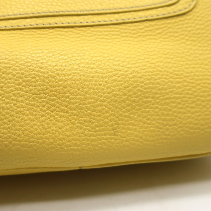 Celine Boogie Bag Yellow Grained Leather