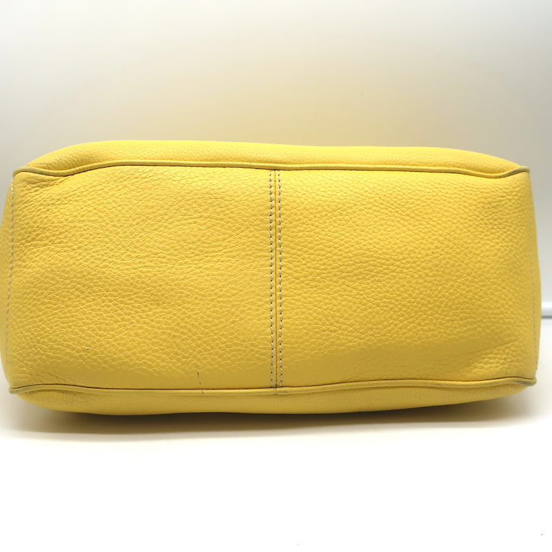 Celine Boogie Bag Yellow Grained Leather