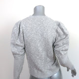 Ulla Johnson Puff Sleeve Sweatshirt Philo Heather Gray Cotton Size Small