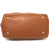 Prada Vitello Daino Two-Way Tote Brown Leather Large Shoulder Bag
