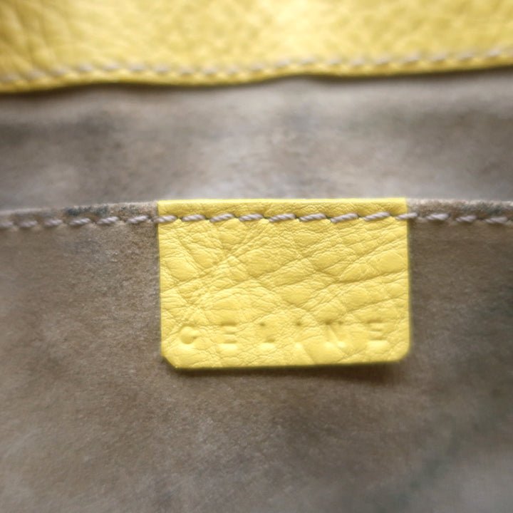 Celine Boogie Bag Yellow Grained Leather
