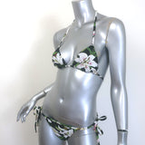 Dolce & Gabbana Lilium String Bikini Black Floral Print Size Extra Small NEW