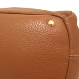 Prada Vitello Daino Two-Way Tote Brown Leather Large Shoulder Bag