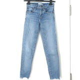 Moussy Tyrone Skinny Jeans Light Blue Stretch Denim Size 23