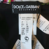 Dolce & Gabbana Lilium String Bikini Black Floral Print Size Extra Small NEW