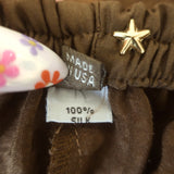 Peter Cohen Hammered Silk Blouse & Cropped Pull-On Pants Set Brown Size Medium