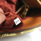 Prada Vitello Daino Two-Way Tote Brown Leather Large Shoulder Bag