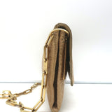 Gucci Snakeskin Chain Strap Mini Evening Bag Beige/Gold