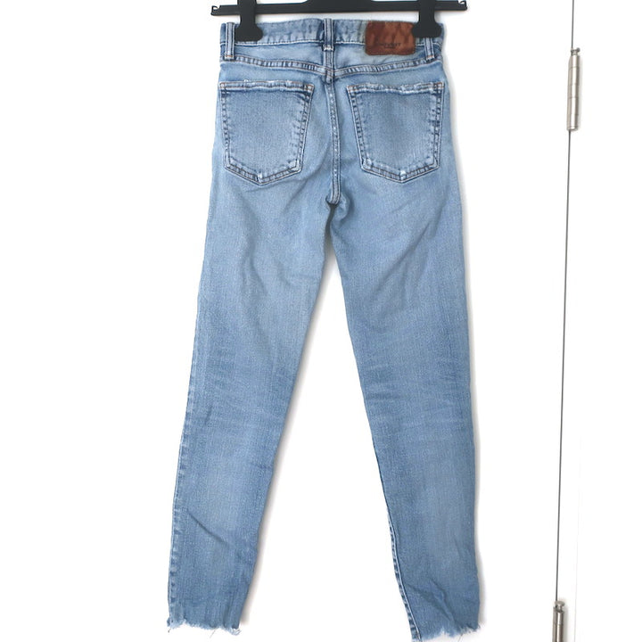 Moussy Tyrone Skinny Jeans Light Blue Stretch Denim Size 23