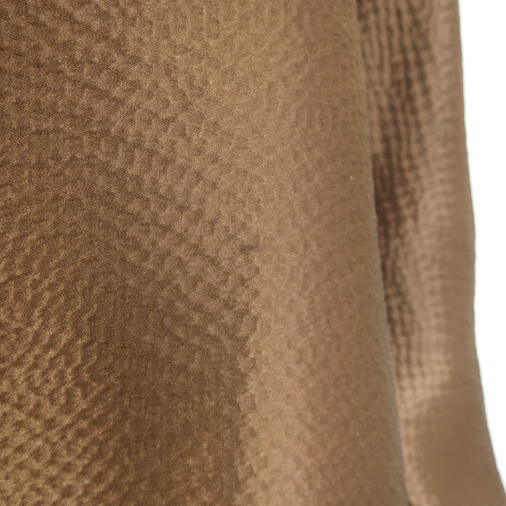 Peter Cohen Hammered Silk Blouse &amp; Cropped Pull-On Pants Set Brown Size Medium