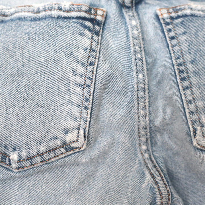 Moussy Tyrone Skinny Jeans Light Blue Stretch Denim Size 23