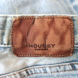 Moussy Tyrone Skinny Jeans Light Blue Stretch Denim Size 23
