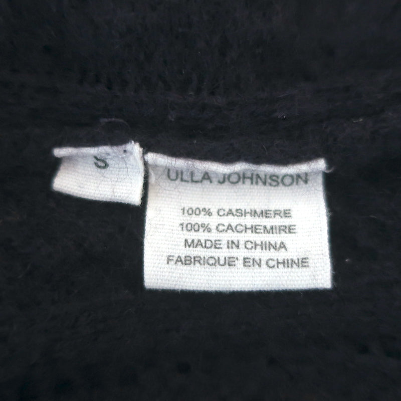 Ulla Johnson Cashmere One Shoulder Top Dark Purple Pointelle Knit Size Small