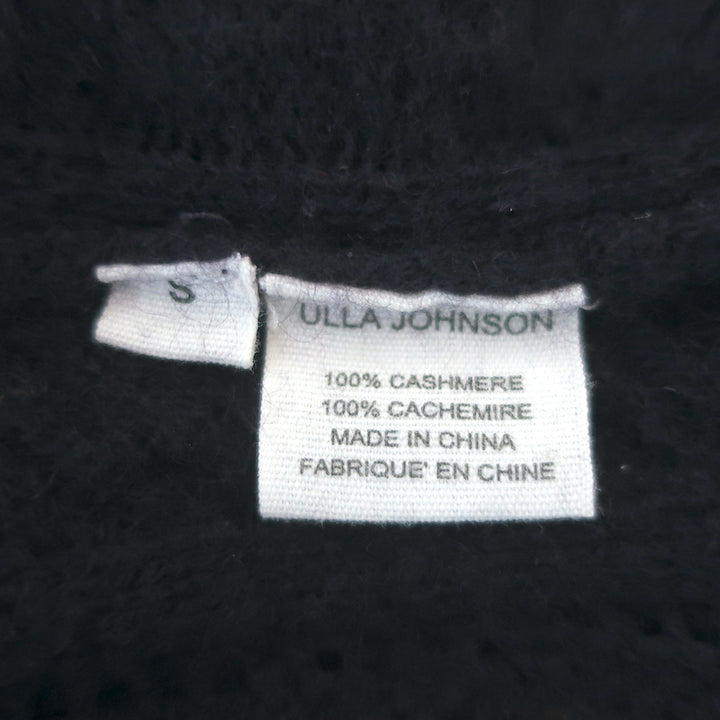 Ulla Johnson Cashmere One Shoulder Top Dark Purple Pointelle Knit Size Small