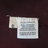 Ulla Johnson Sleeveless Midi Dress Leena Bordeaux Embroidered Chiffon Size 0