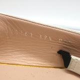 Gucci Deva Chain Strap Horsebit Ballet Flats Ivory Leather Size 39.5