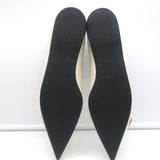 Gucci Deva Chain Strap Horsebit Ballet Flats Ivory Leather Size 39.5