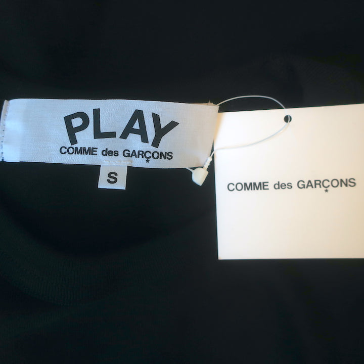 PLAY Comme des Garcons Gold Heart T-Shirt Black Cotton Size Small NEW
