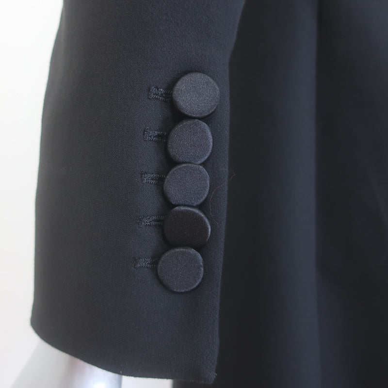 Veronica Beard Elianna Mini Blazer Dress Black Satin-Trim Stretch Suiting Size 4