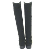 Stuart Weitzman 5050 Over the Knee Flat Boots Black Leather Size 9.5