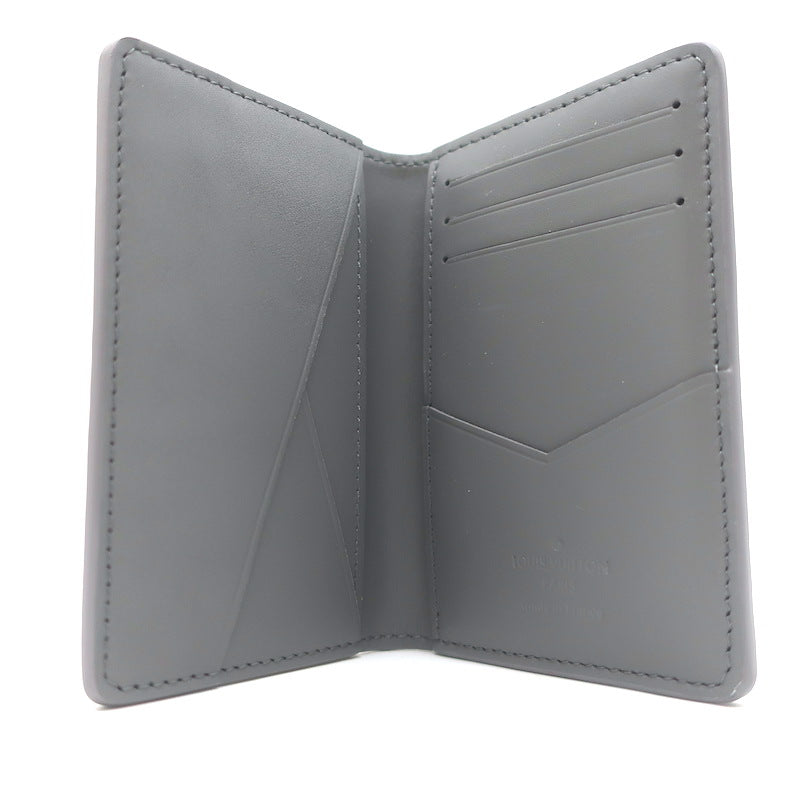 Louis Vuitton Monogram Shadow Pocket Organizer Wallet Gray Leather NEW