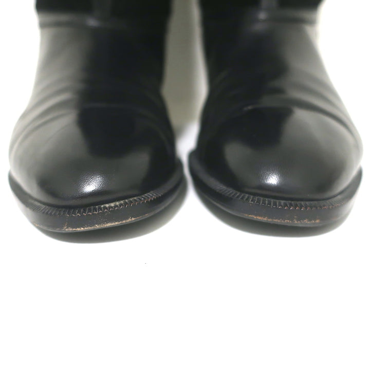 Vintage Bottega Veneta Over the Knee Flat Boots Black Leather &amp; Suede Size 38