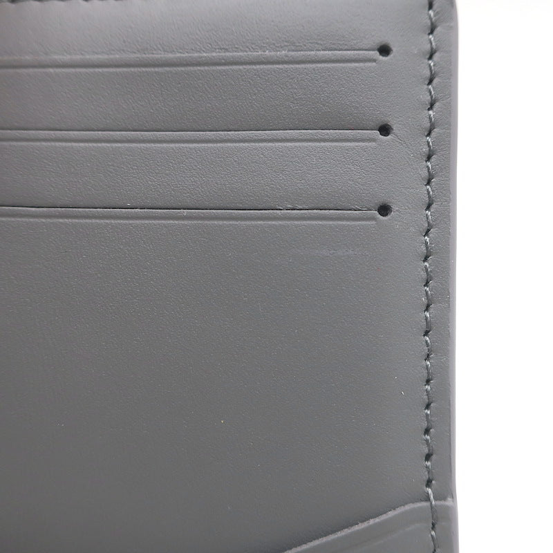 Louis Vuitton Monogram Shadow Pocket Organizer Wallet Gray Leather NEW
