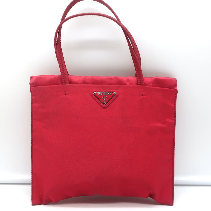 Prada Nylon Mini Tote Bag Red
