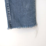 Moussy Evelyn Cropped Straight High Rise Jeans Medium Blue Stretch Denim Size 23