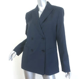 Weekend Max Mara Nervoso Double Breasted Blazer Navy Virgin Wool Size US 10 NEW