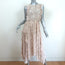 Ulla Johnson Ruffled Midi Dress Dorothea Cream Shibori Print Silk Size 0