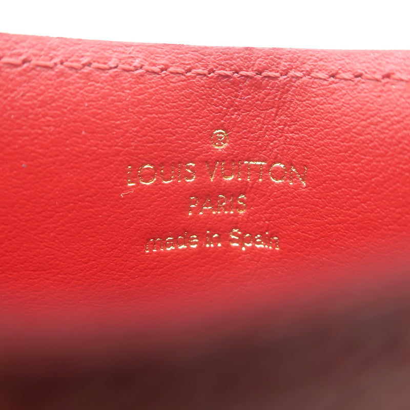 Louis Vuitton Damier Caissa Card Holder Ebene/Cherry NEW
