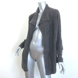 Barefoot Dreams CozyChic Lite Coastal Cardigan Carbon Gray Size Medium NEW